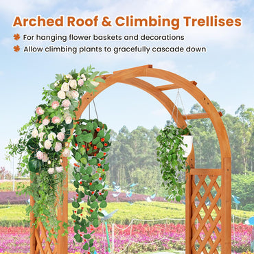 Garden Planter with Arch Trellis for Backyard Balcony