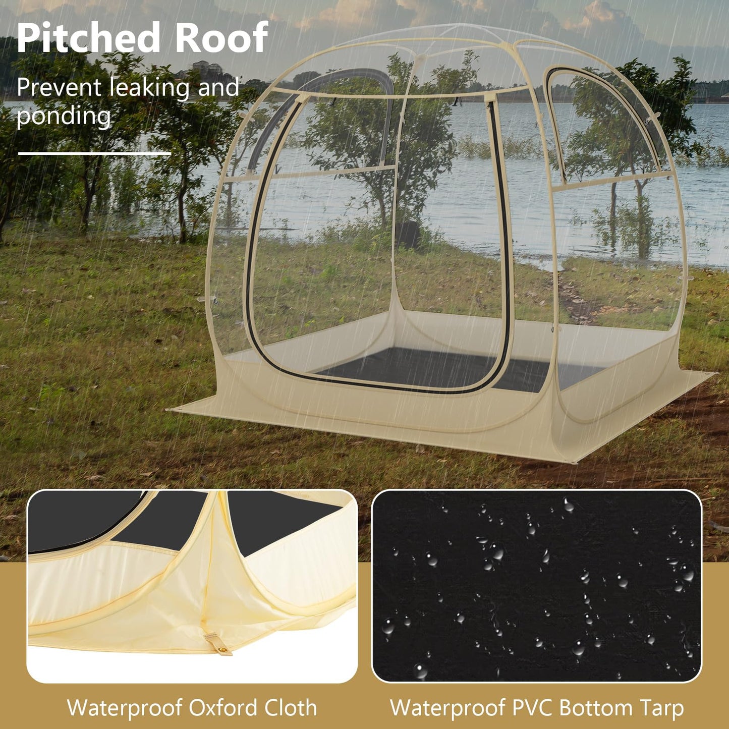 All Weather Clear Sport Shelter Dome House with Carrying Bag