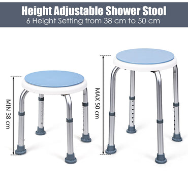 360° Rotating Round Shower Stool
