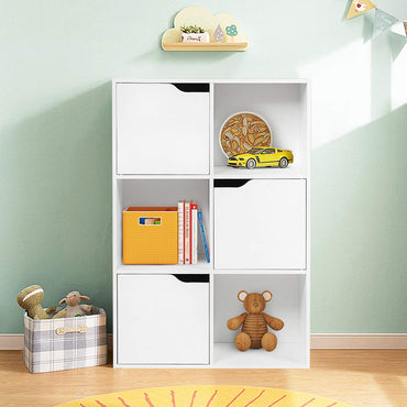 6 Cube Storage Cabinet with 3 Cupboard Doors