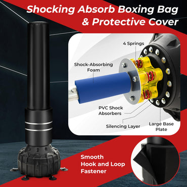 Boxing Bag with Boxing Gloves and Suction Cup Base