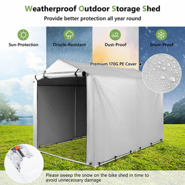 Outdoor Storage Shed Portable Garage Shelter for Bikes