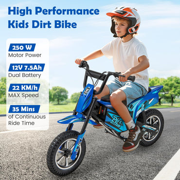 Kids Electric Motorcycle with Double Battery and Pneumatic Tires