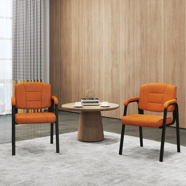 Set of 2 Big and Tall Guest Office Chair Waiting Room Chair for Reception Meeting
