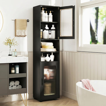 Tall Bathroom Cabinet, Freestanding Storage Cupboard