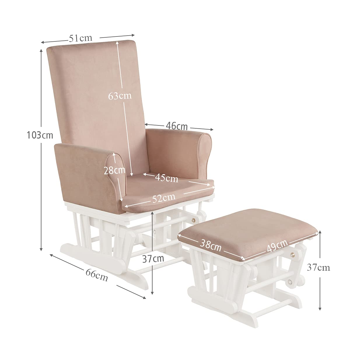 Nursing Glider and Footstool