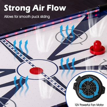 Air Hockey Game Table with 2 Pushers and Pucks mfor Game Room