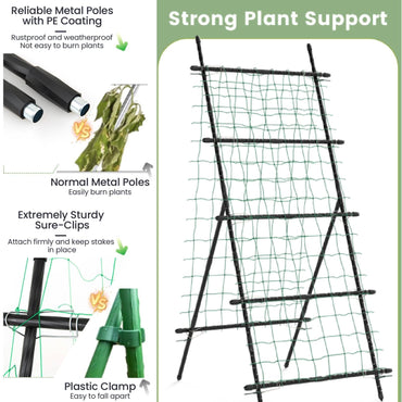 GiantexUK Garden Cucumber Trellis with Netting