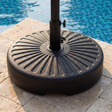 27KG Water and Sand Fillable Umbrella Stand with Built-in Handle