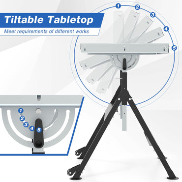 Folding Welding Table with 4 Level Height