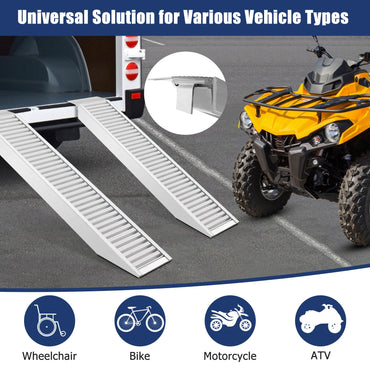 Trailer Ramp Universal Vehicle Loading Ramp with Extension Plate