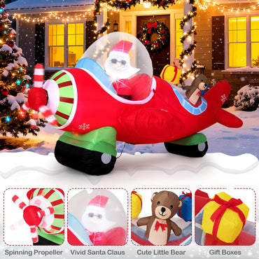 7.2 Feet Animated Inflatable Santa on Plane