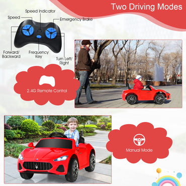 12V Electric Kids Ride On Car for 3+ Years Old Boys Girls