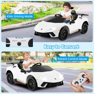 12V Kids Ride on Car Lamborghini with Remote Control and LED Lights