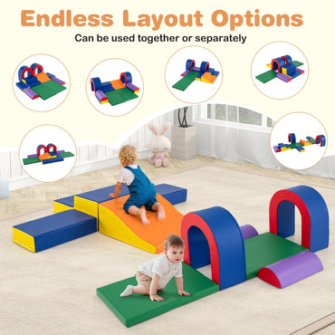 10-Piece Foam Climbing Blocks for Crawling Climbing and Sliding