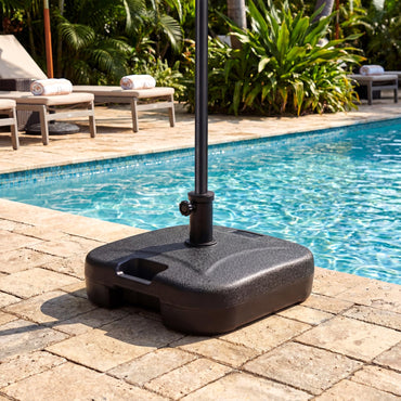 Fillable Base Weight, 27kg Water or Sand Filled Patio Parasol Umbrella Stand