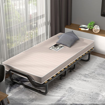 Folding Bed with 10cm Thick Luxurious Memory Foam Mattress