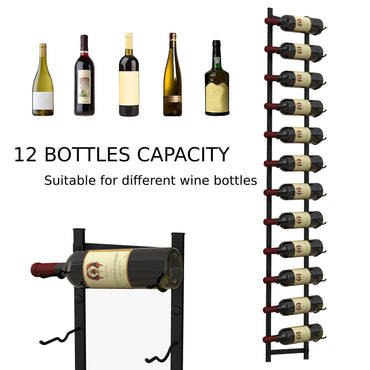 Wall Mounted Metal Wine Rack Organizer for Liquor and Champagne