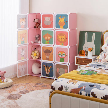 12 Cube Portable Kids Wardrobe with Hanging Section