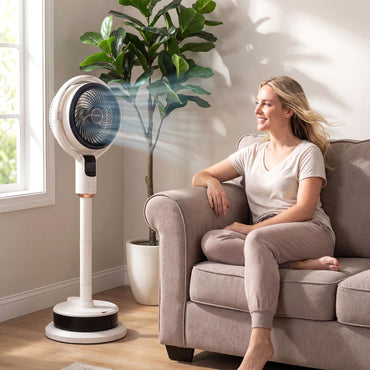 Misting Pedestal Fan with 90° Auto Oscillation and 8 Speeds