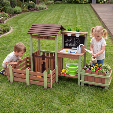 Outdoor Mud Farm Playset for Kids Age 3+