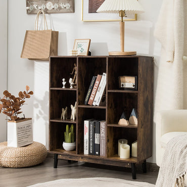 8 Cube Wooden Freestanding Bookshelf Side Cabinet