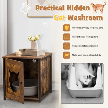 Wooden Kitty Hidden Washroom Toilet with Ventilated Hole
