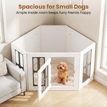 Corner Dog Crate Furniture Metal Side Table for Small Dogs