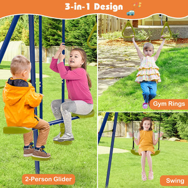 3-in-1 Multifunctional A-Frame Swing Set