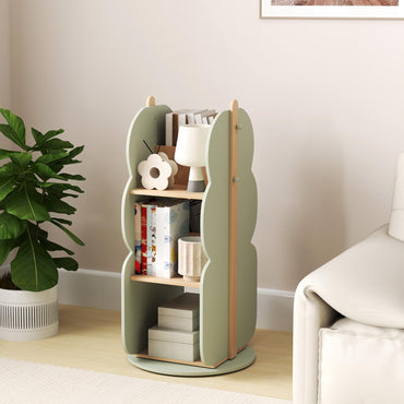 Display Corner Book Shelf with Side Hooks for Small Space