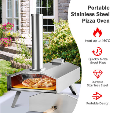 Multi Fuel Portable Pizza Maker with Pizza Ston