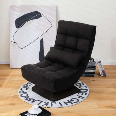 4-Position Adjustable Floor Chair with Swivel Base