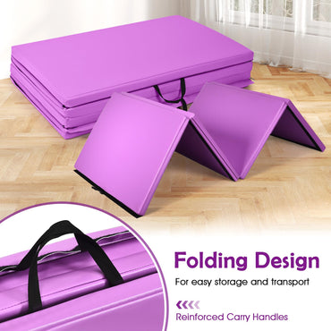240 x 116 x 5 cm Folding Soft Floor Mat with Carry Handles and Hook & Loop Fasteners