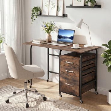 2-In-1 Folding Desk with 3 Drawers