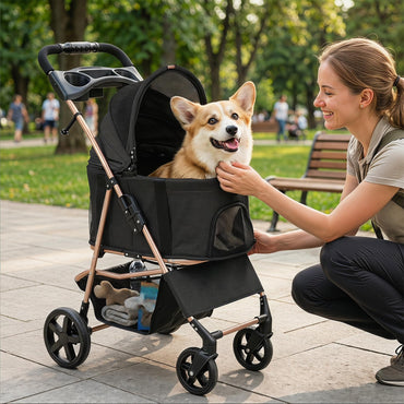 3-in-1 Pet Stroller, Foldable Dog Pushchair