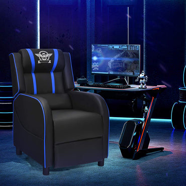 Adjustable Gaming Chair with Footrest Headrest and Lumbar Support
