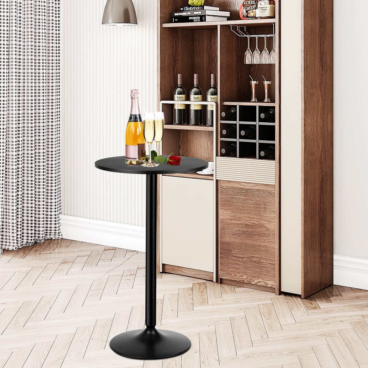 101cm Height Counter Bistro Pub Tables with Fixed Tabletop and Stable Base