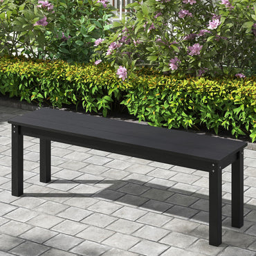 140CM HDPE Outdoor Bench Backless Patio Garden Bench for 2-3 People