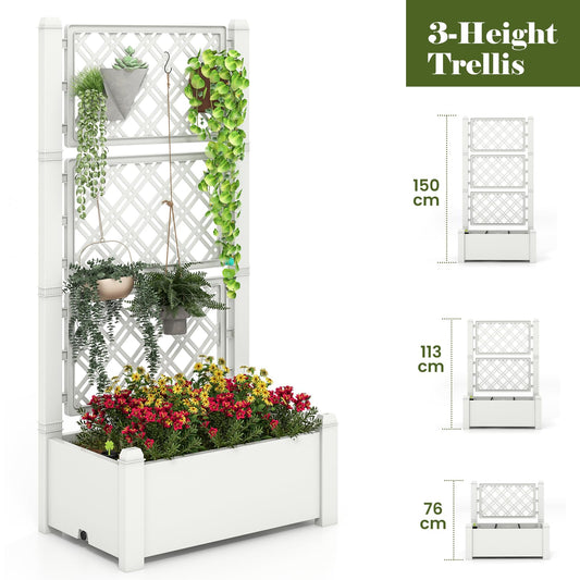 GiantexUK Garden Planter with Adjustable Trellis
