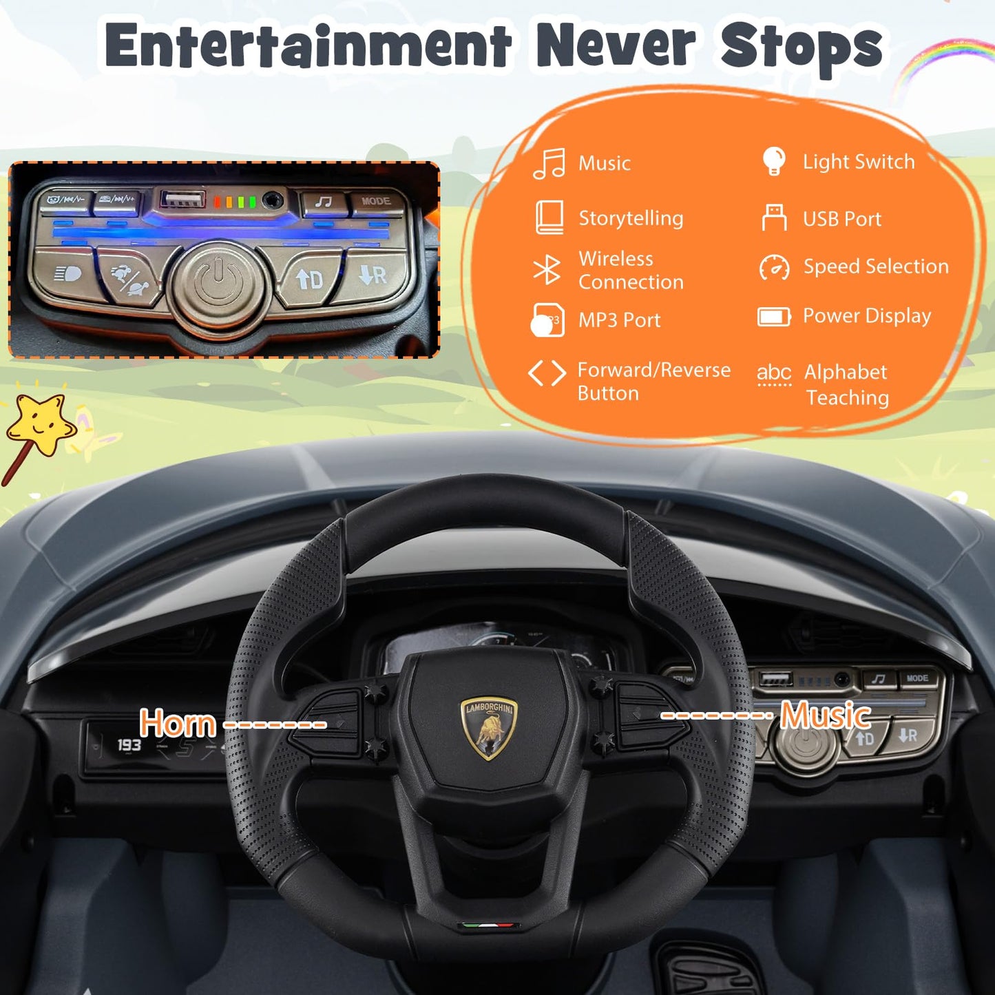 12V Kids Electric Ride on Car with Remote Control