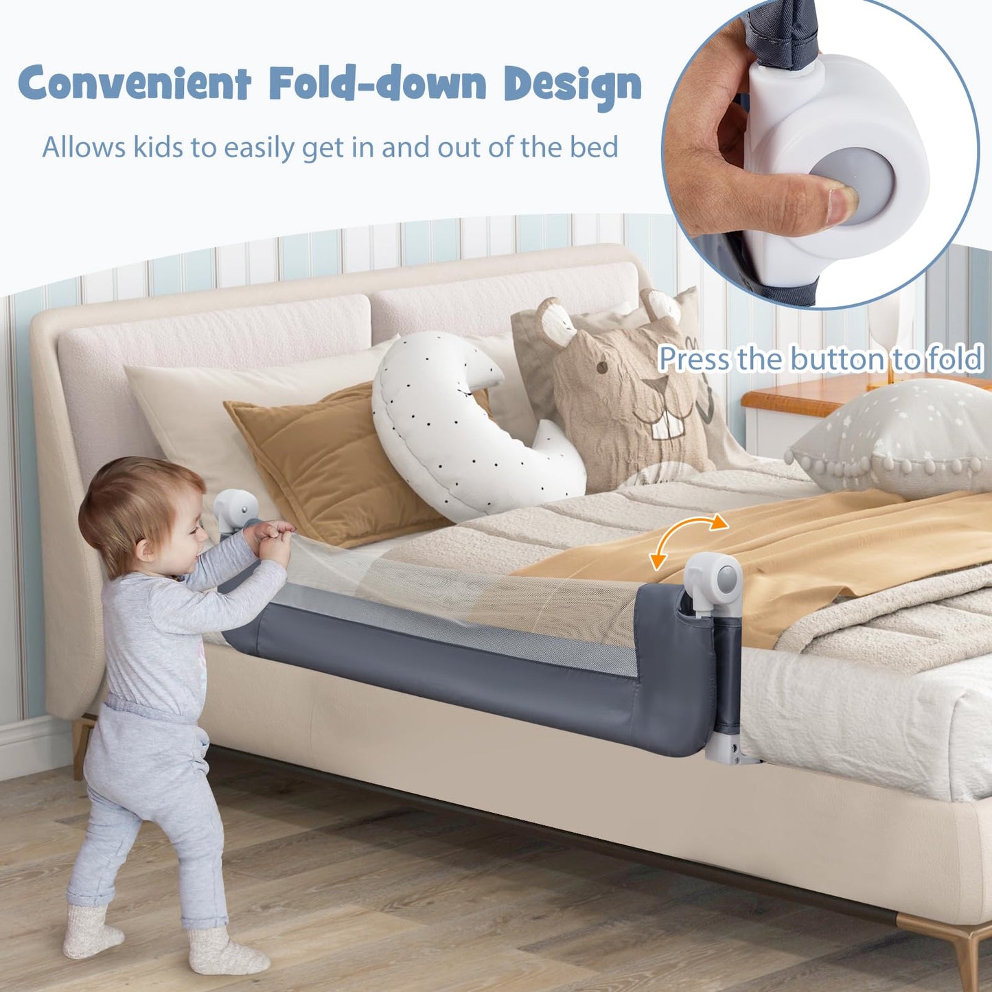 Swing Down Toddler Safety Beds Guard