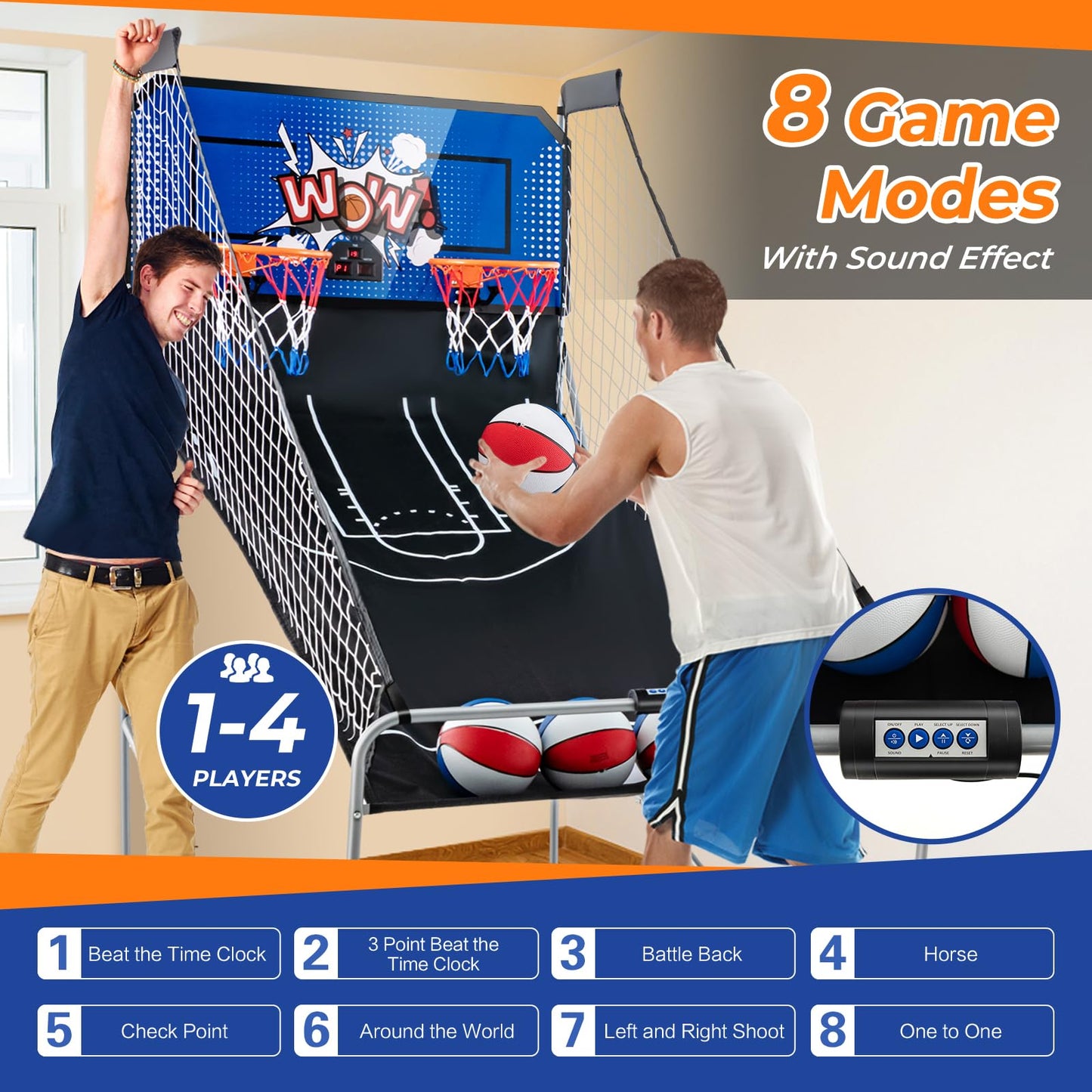 Basketball Arcade Game Indoor for 2 Players