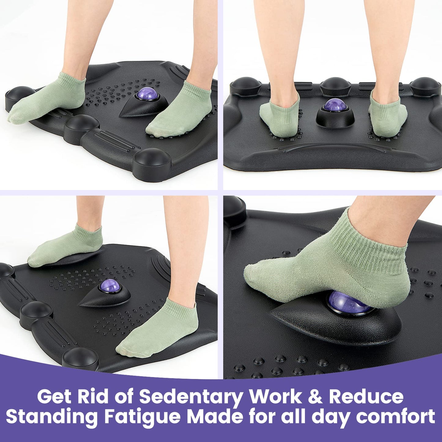 Ergonomic Anti Fatigue Mat with Rolling Massage Ball and Points