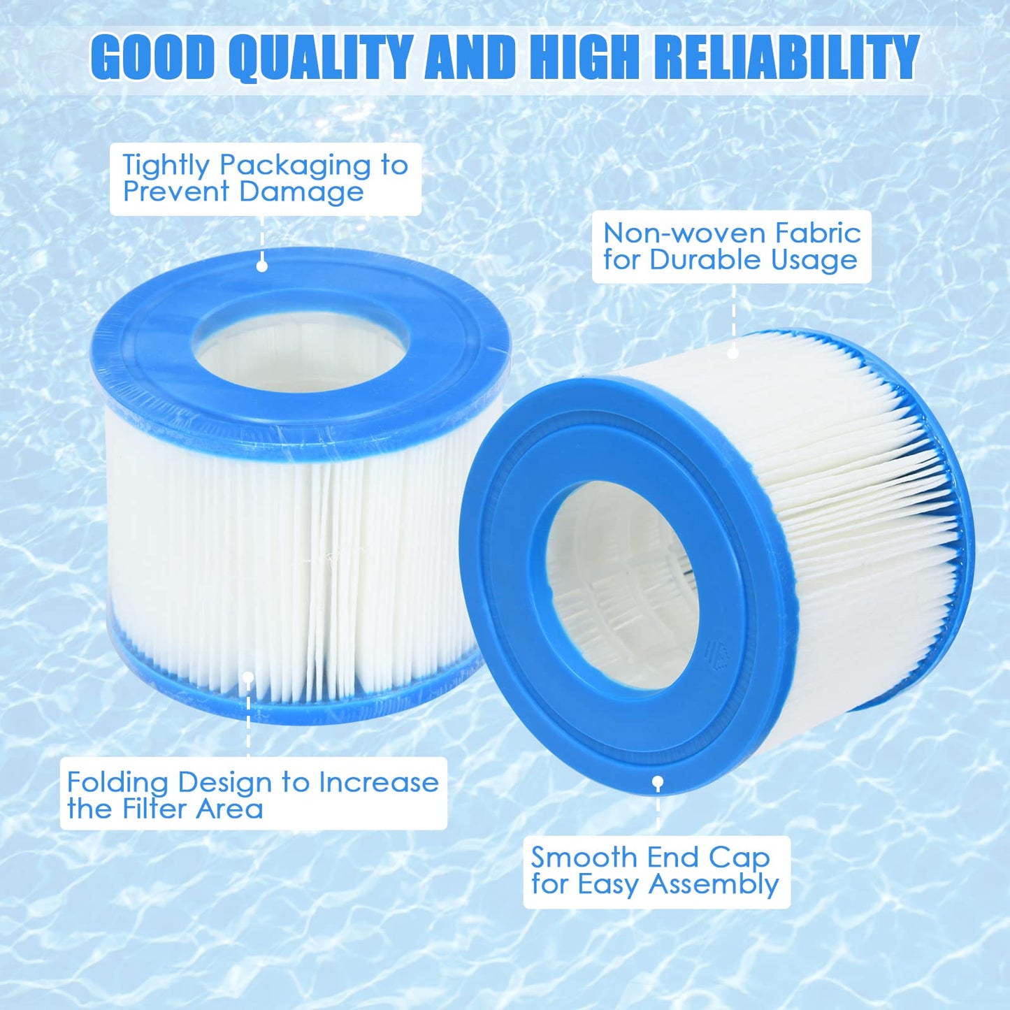 6pcs Replacement Swimming Pool Pump Spa Filters