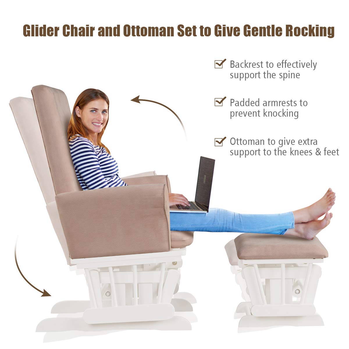 Nursing Glider and Footstool