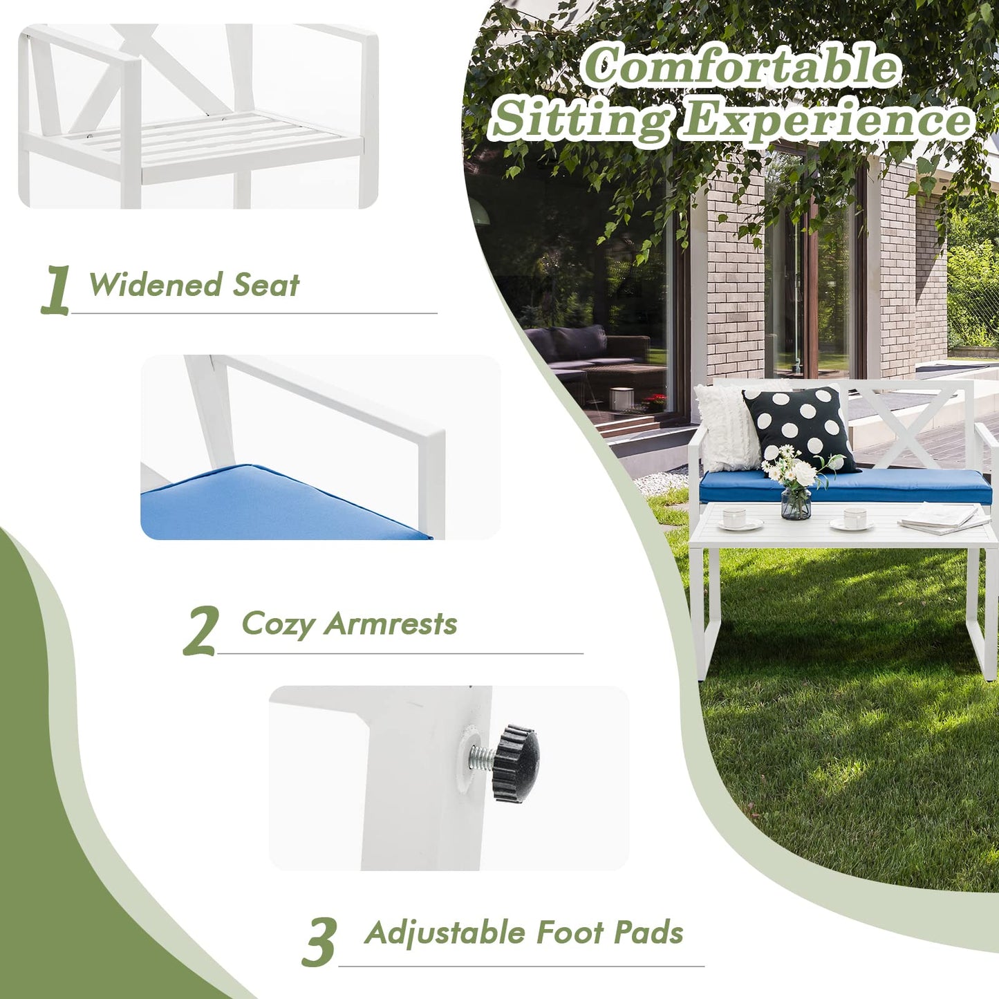 Giantex 4 Pieces Garden Furniture Set
