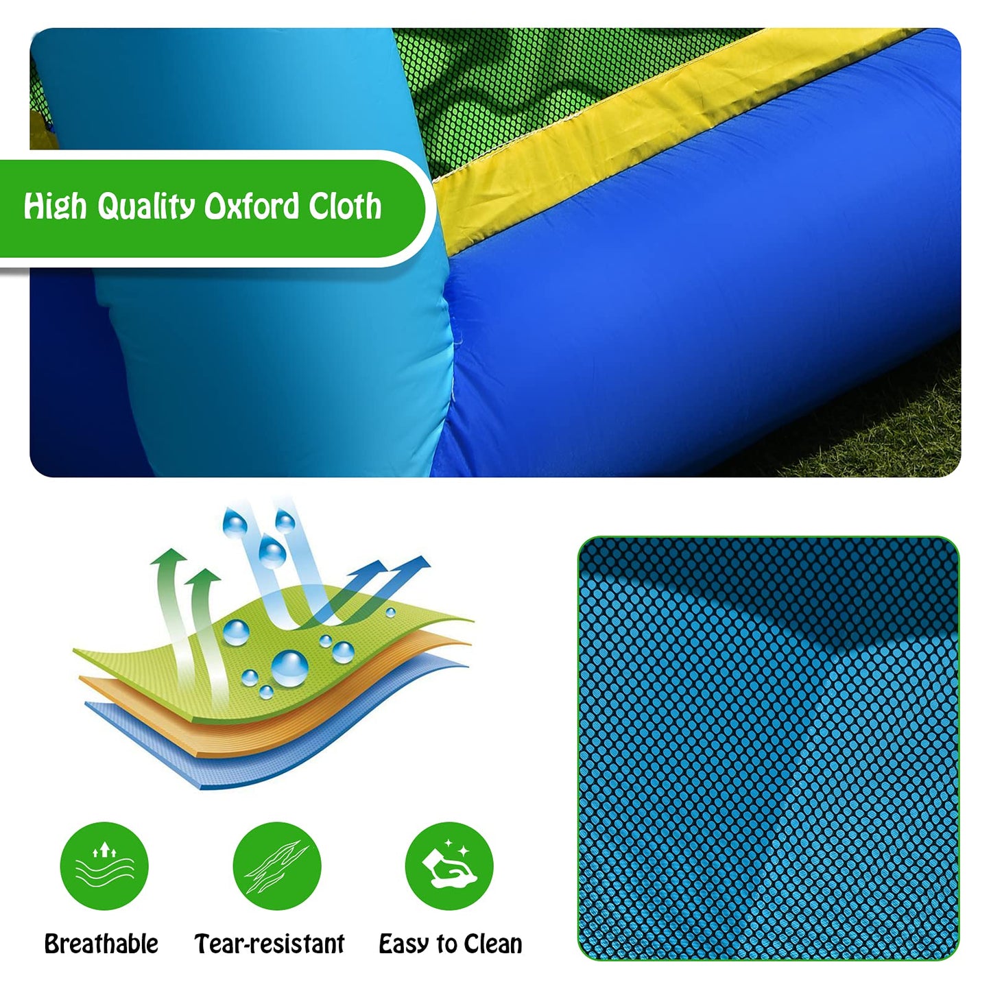 Inflatable Bouncer House with Jumping Area and Slide (without blower)