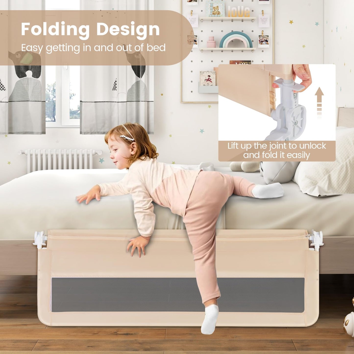 59'' Extra Long Bed Rails for Toddlers