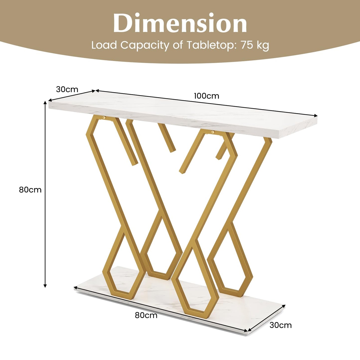 Narrow Entryway Table with Anti tipping Device for Hallway