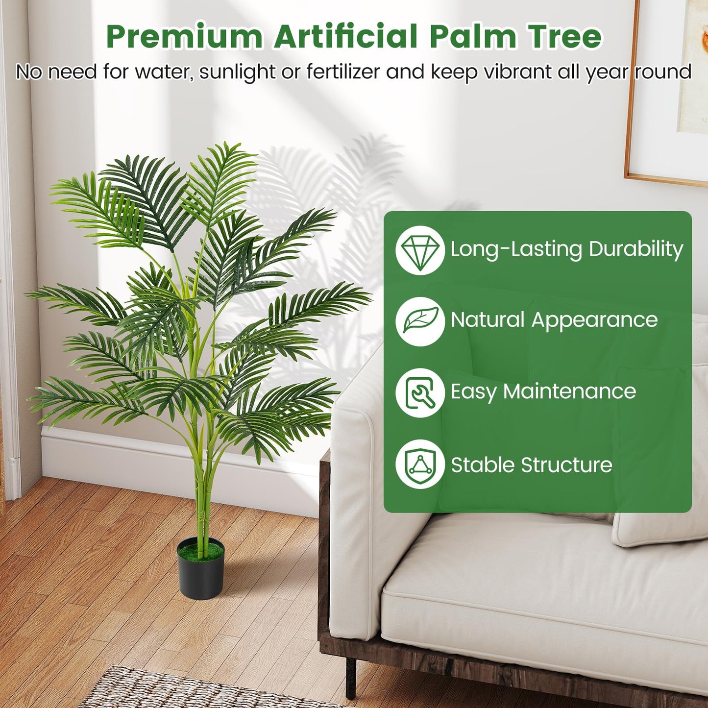 1.2M Artificial Palm Paradise Plant Large Fake Potted Tree